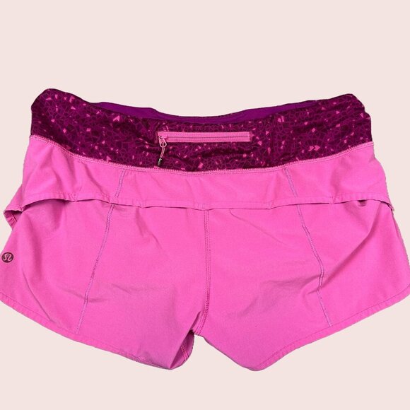Lululemon Speed Up Short Raspberry Pink Fuchsia Size 8 - Running / Runner - Picture 2 of 5